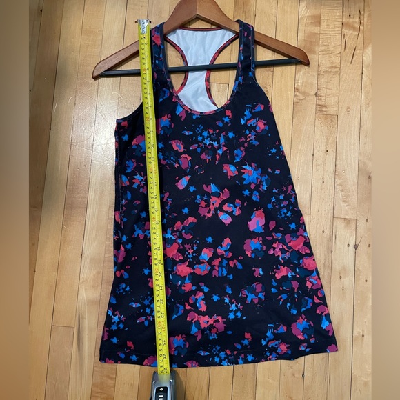 Lululemon - Blue/Pink/Black Spray-paint Tank - Size 6-8 - VGUC - Picture 2 of 3